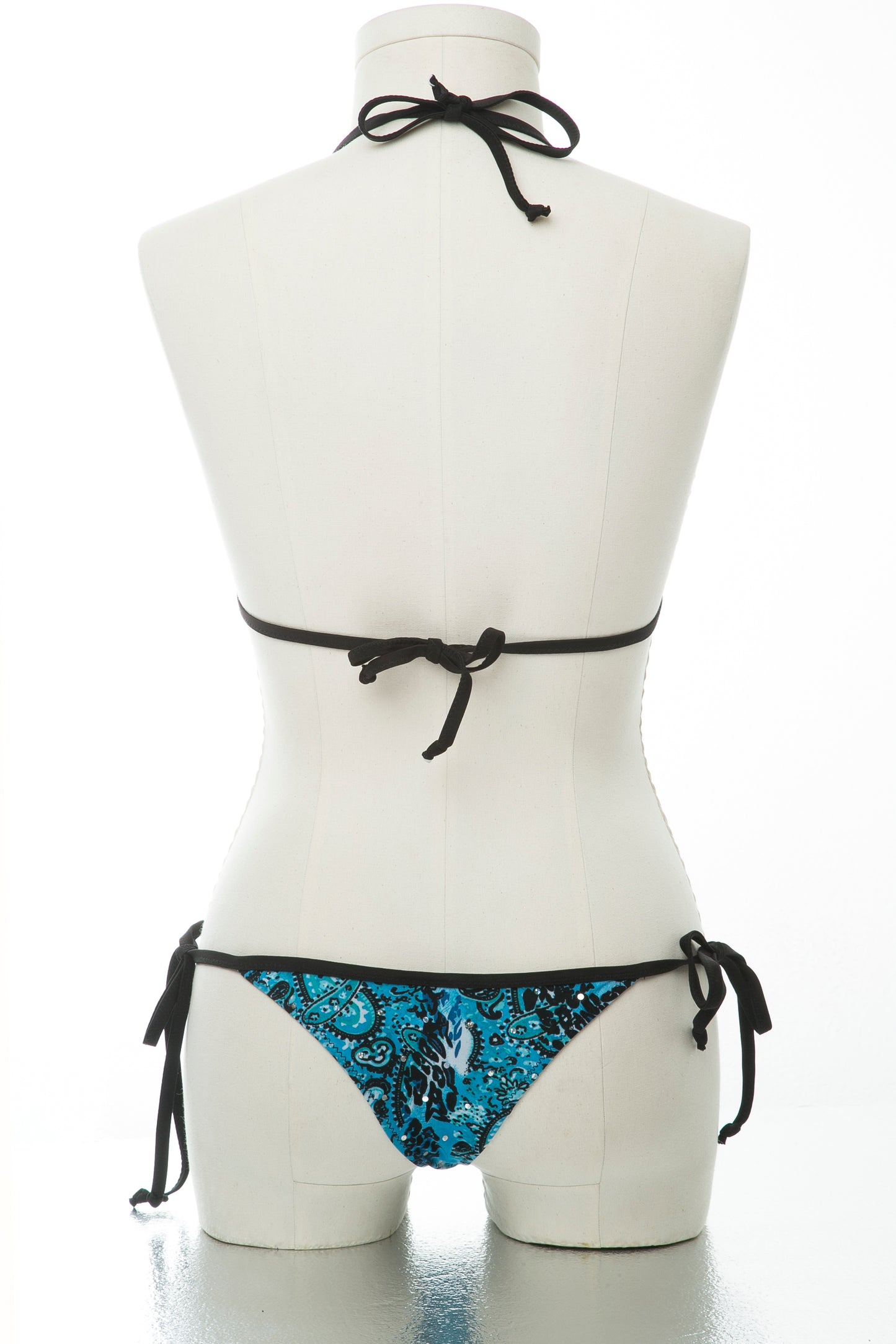 Blue Paisley Rhinestone