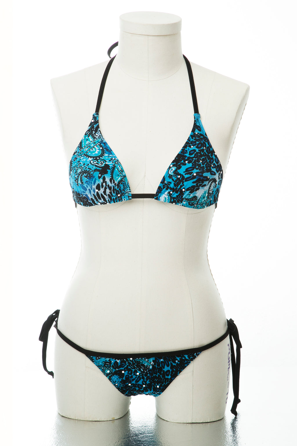 Blue Paisley Rhinestone