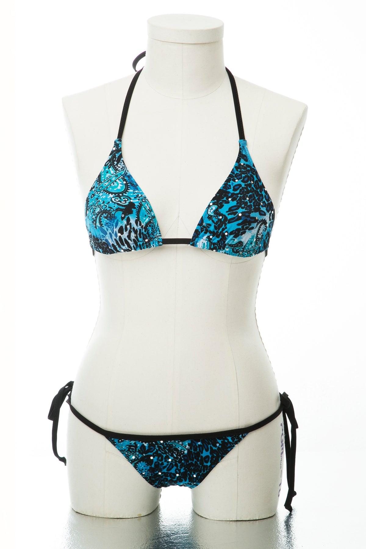 Blue Paisley Rhinestone